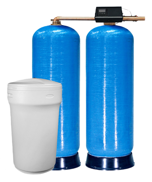 Клапан работает в маятниковом (твин) режиме: один фильтр в работе, второй в режиме регенерации или ожидания.